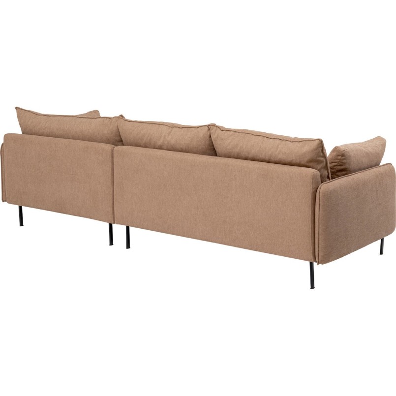 Canapé angle Edna marron claire droit 270cm