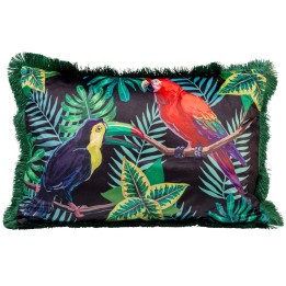 Kussen franje Jungle vogels Kare Design
