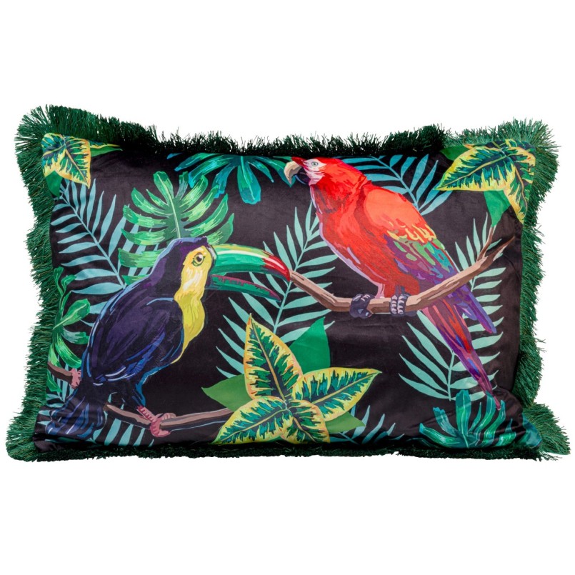 Cushion Fringe Jungle birds Kare Design
