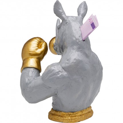 Spaarpot boksende neushoorn Kare Design