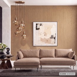 Hoekbank Edna links lichtbruin Kare Design