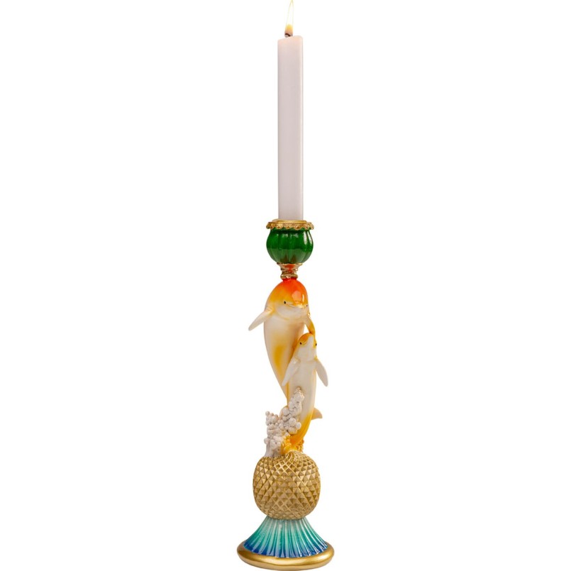Candle Holder dolphin family 30cm Kare Design