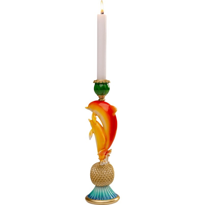 Kandelaar dolfijnen familie 30cm Kare Design