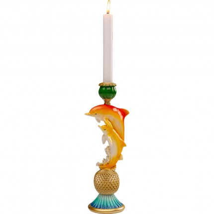 Candle Holder dolphin family 30cm Kare Design
