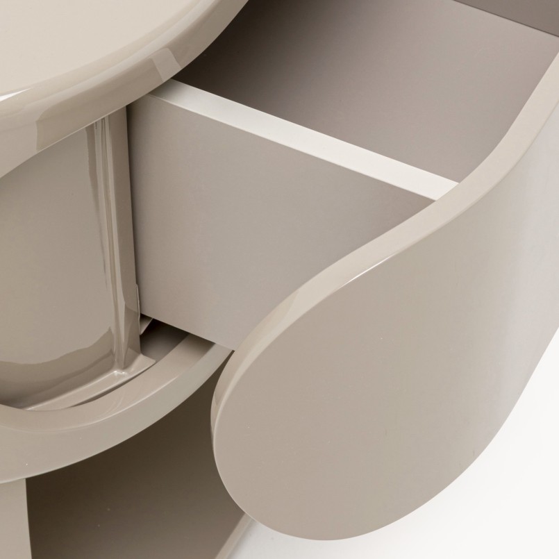 Nachtkastje Groove taupe Kare Design