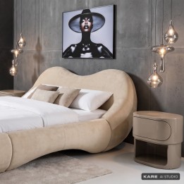 Nachtkastje Groove taupe Kare Design