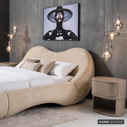 Nachtkastje Groove taupe Kare Design