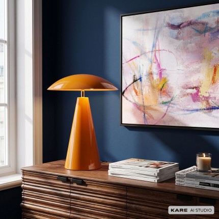 Taffellamp Fungo Flat oranje Kare Design
