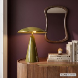 Taffellamp Fungo Flat groen Kare Design