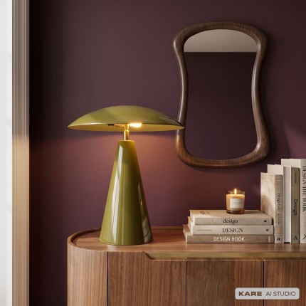 Taffellamp Fungo Flat groen Kare Design