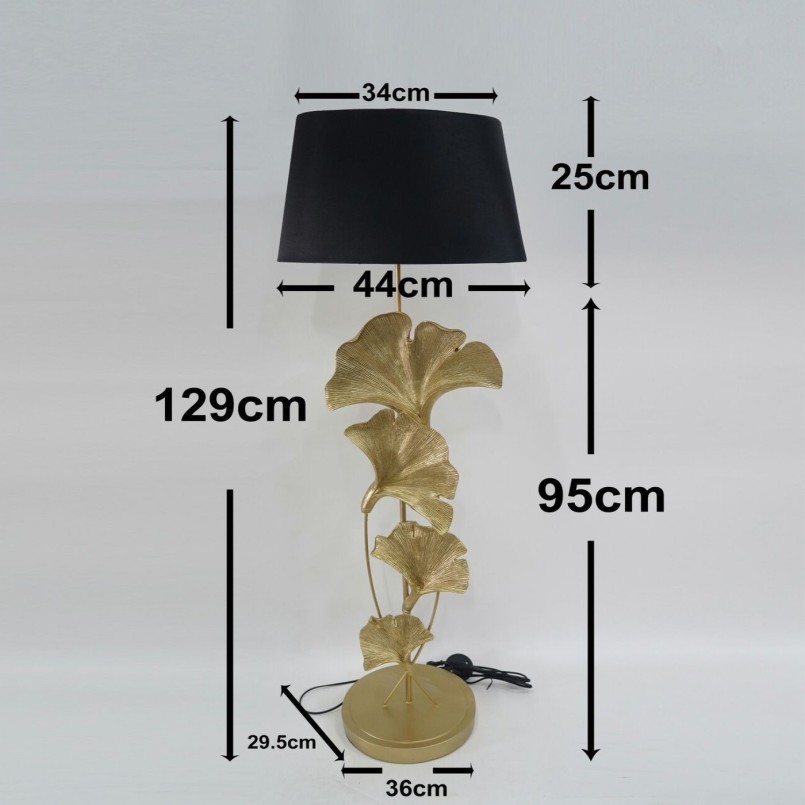 Floor Lamp ginkgo leaves 129cm gold Kare Design
