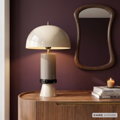 Taffellamp Josy beige en grijs Kare Design