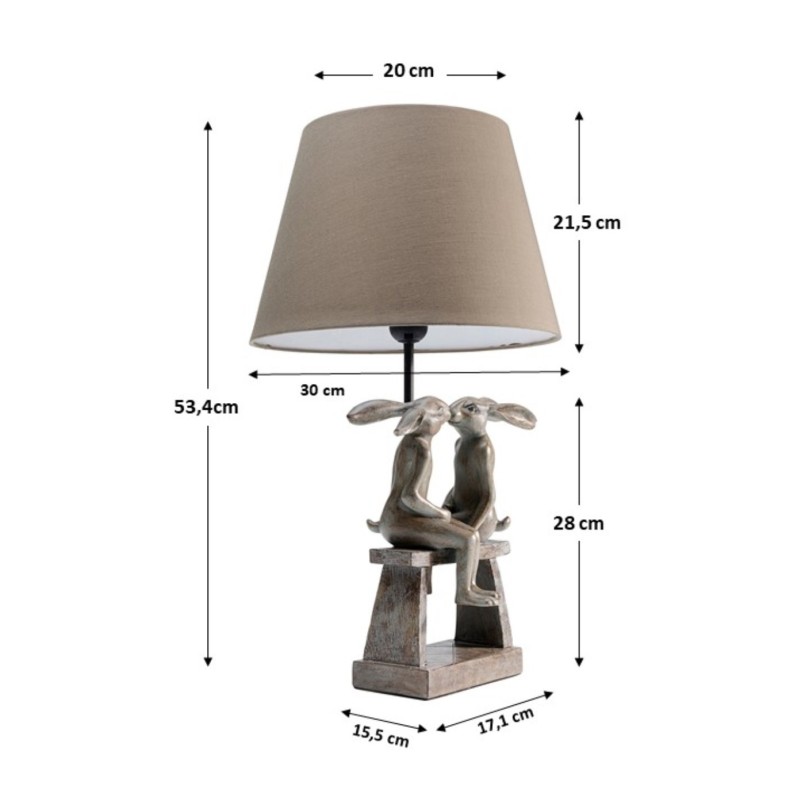 Table Lamp rabbits couple Kare Design