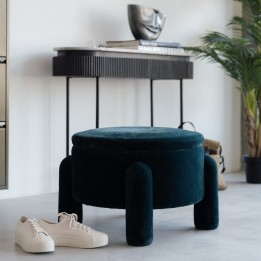 Poef Kruk Ø54cm blauw Kare Design