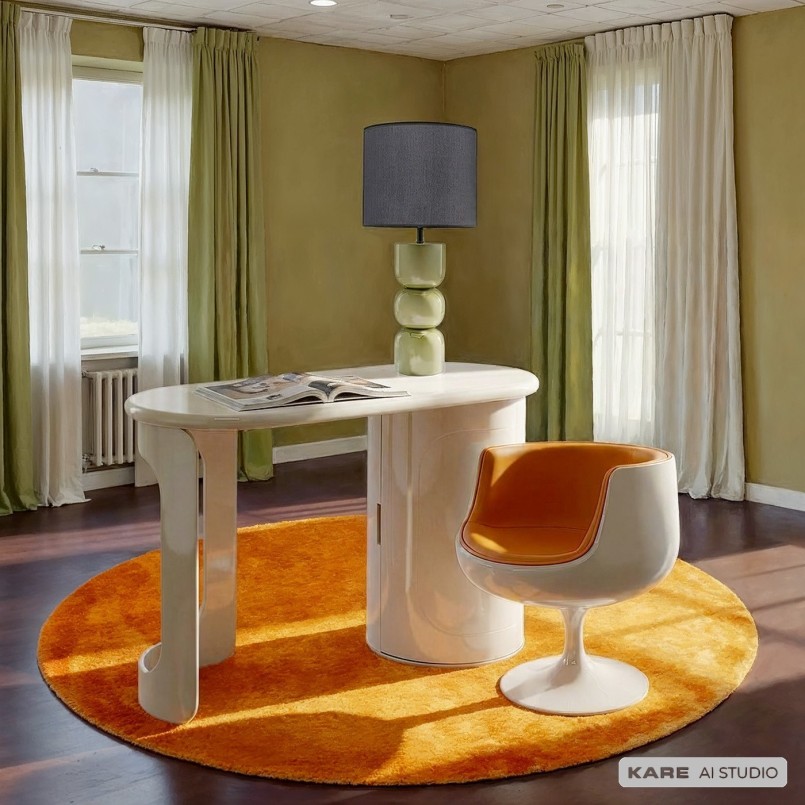 Draaifauteuil Club oranje Kare Design