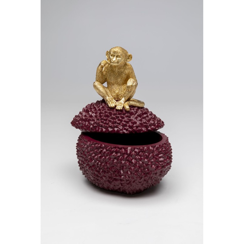 Boîte décorative Monkey rouge 30cm