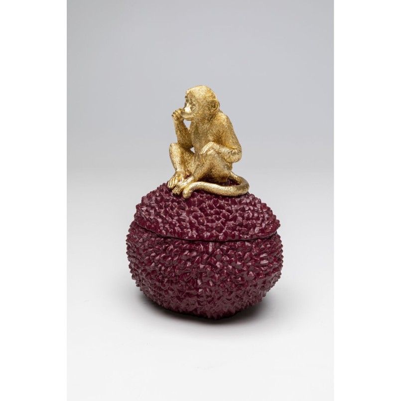 Boîte décorative Monkey rouge 30cm