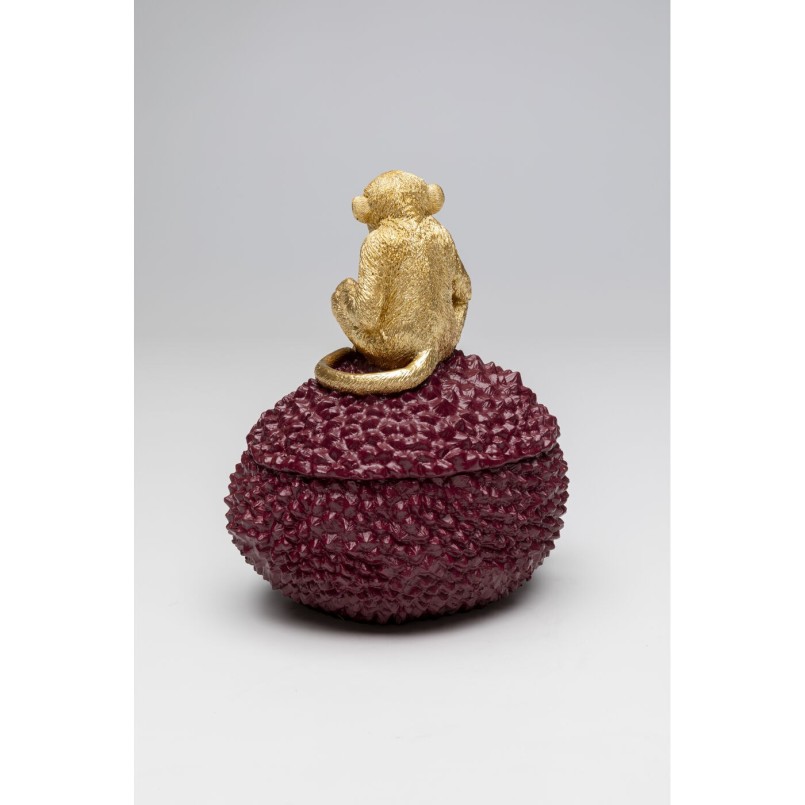 Boîte décorative Monkey rouge 30cm