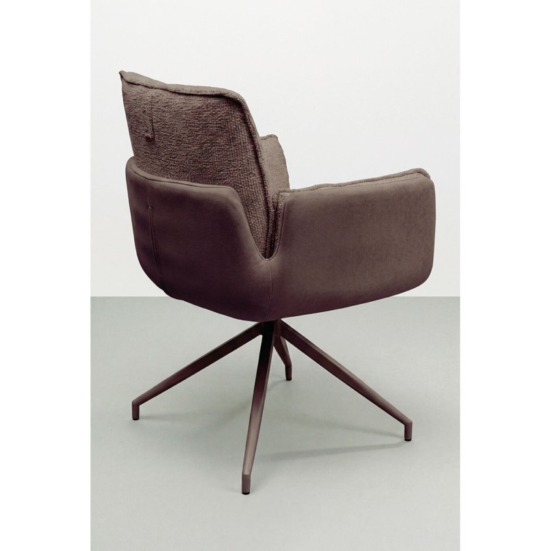 Chaise pivotante a.acc. Hilla marron