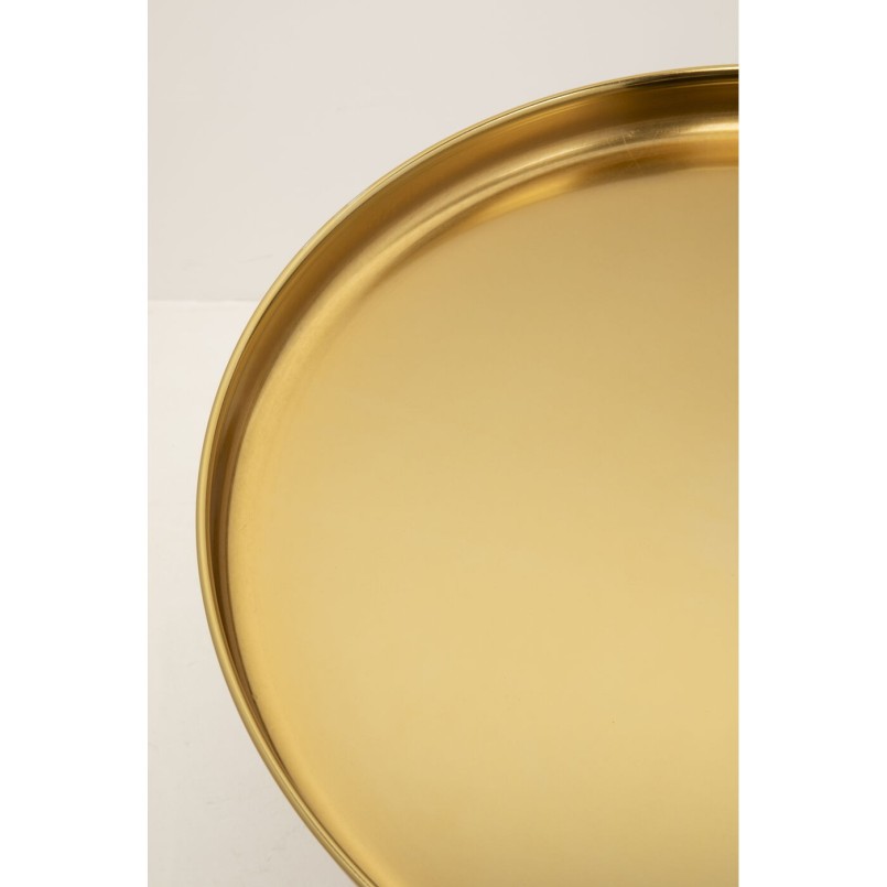 Salontafel van amberkleurig glas en verguld staal - Bottiglia - Kare Design