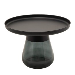 Salontafel van getint glas en zwart staal - Bottiglia - Kare Design