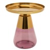 Purple Glass and Gold-Toned Steel Side Table - Bottiglia - Kare Design