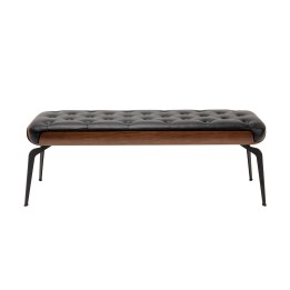 Black Faux Leather Bench - Bill - Kare Design