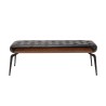 Black Faux Leather Bench - Bill - Kare Design