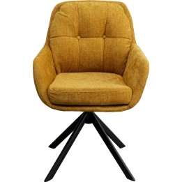 Stoel met gele draaibare armleuningen - Molly - Kare Design