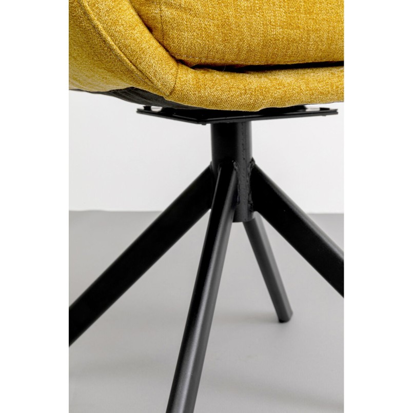 Yellow swivel armchair - Molly - Kare Design