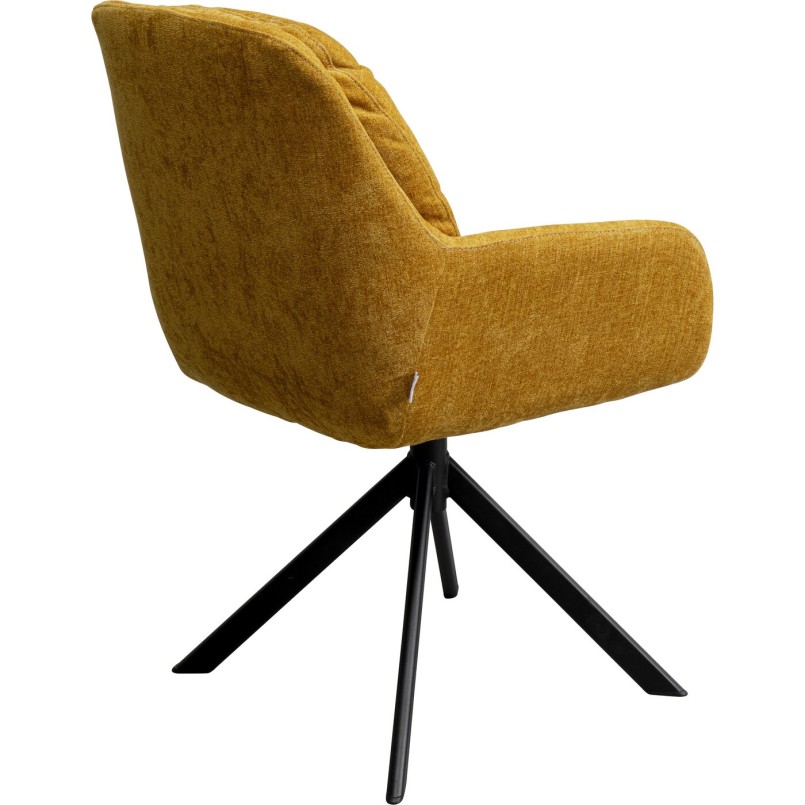 Yellow swivel armchair - Molly - Kare Design