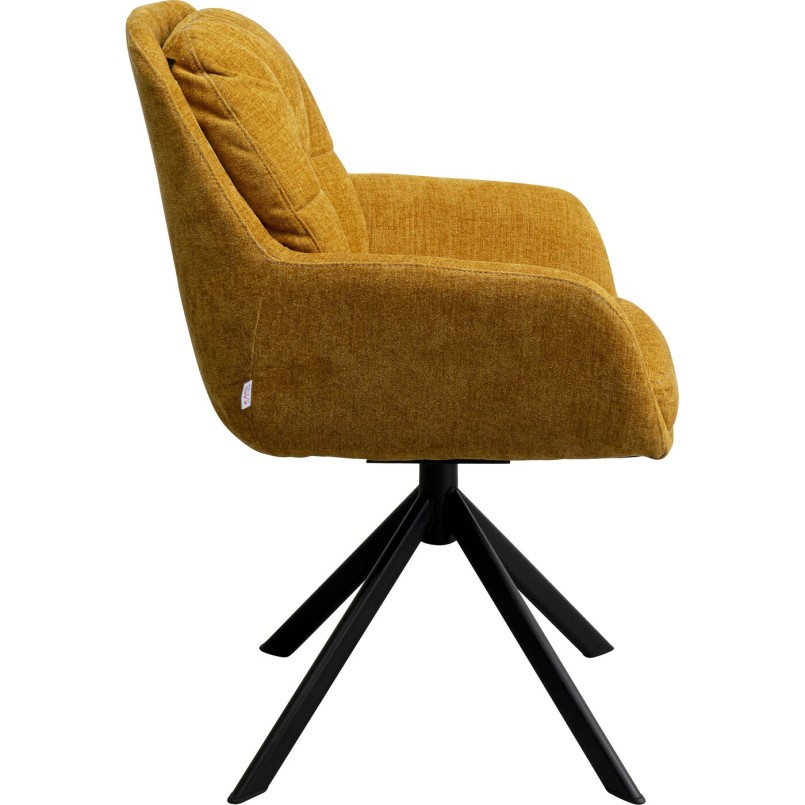 Yellow swivel armchair - Molly - Kare Design