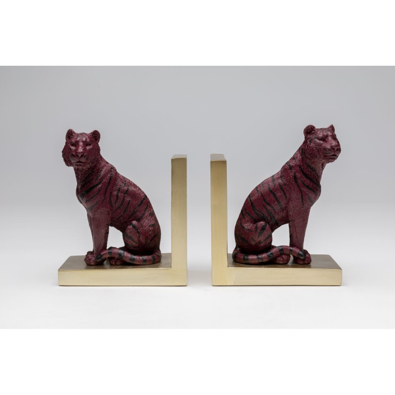Serre-livres Tiger rouge (2/Set)