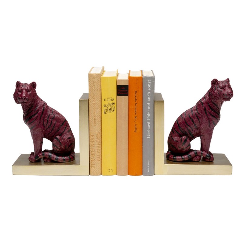 Purple Tiger Gold Bookends - Kare Design