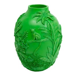 Groene vaas met bladmotief - Tropical - Kare Design