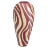Vaas met zebrastrepen in bordeauxrood en goud - Kare Design