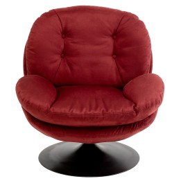 Draaistoel van donkerrood fluweel - Cosy - Kare Design