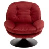 Dark Red Velvet Swivel Armchair - Cosy - Kare Design