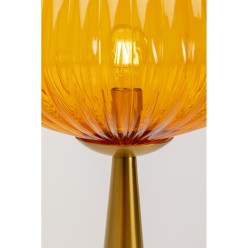 Staande lamp van oranje glas en verguld staal - Genie - Kare Design