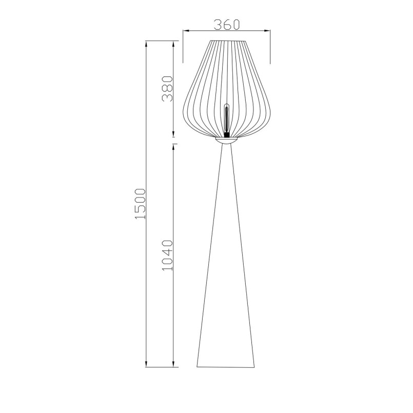 Vloerlamp Genie 150cm oranje Kare Design