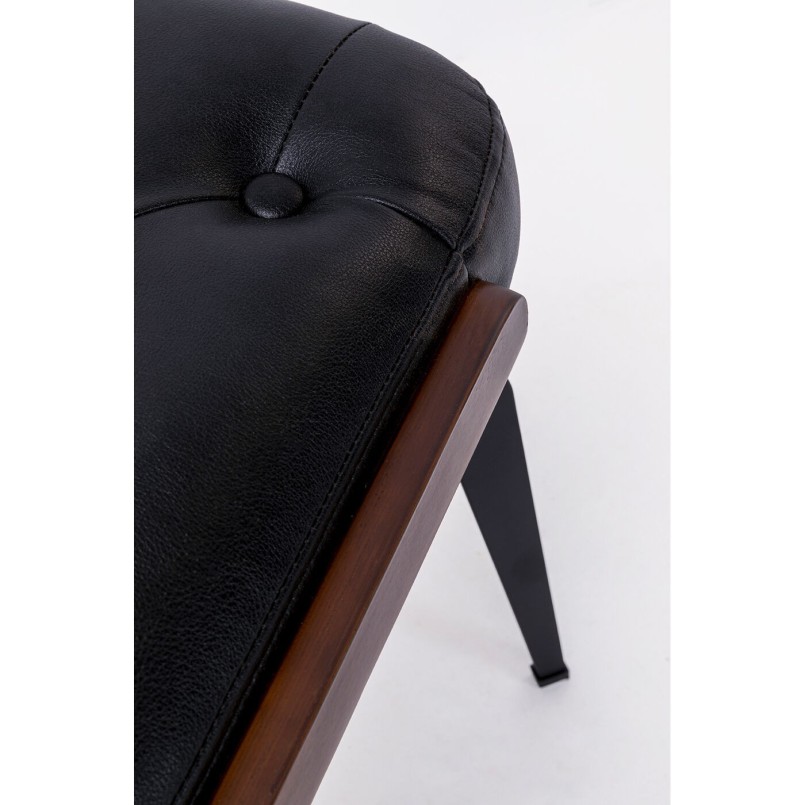 Zwarte bank van kunstleer - Bill - Kare Design