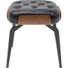 Vintage black faux leather stool - Bill - Kare Design