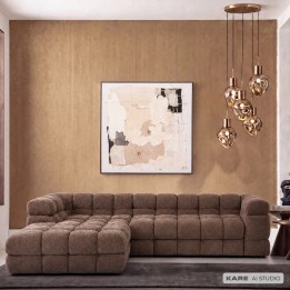 Bruine hoekbank - Salamanca - Kare Design