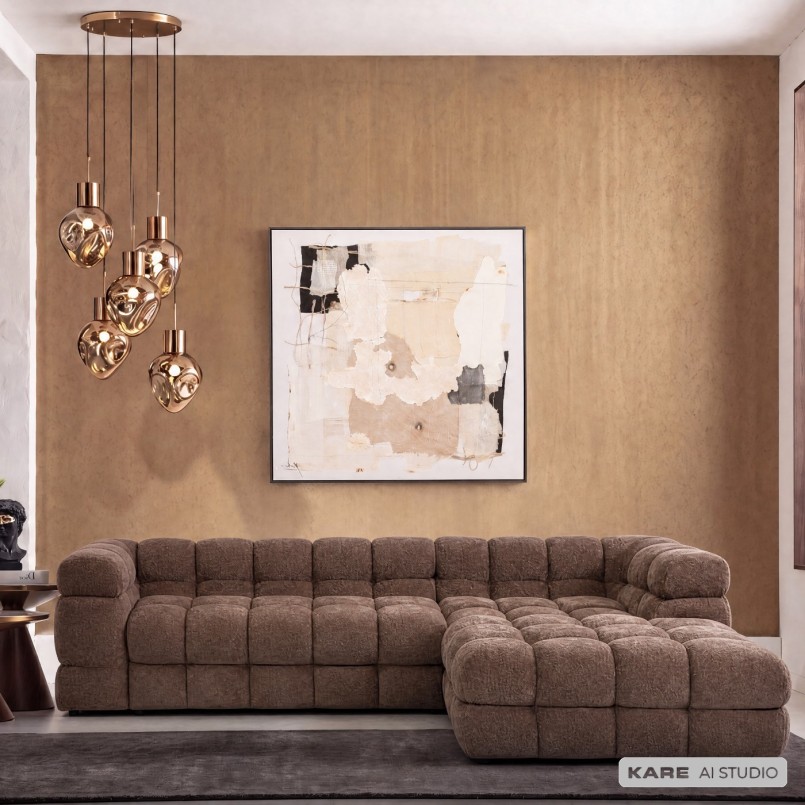 Bruine hoekbank - Salamanca - Kare Design
