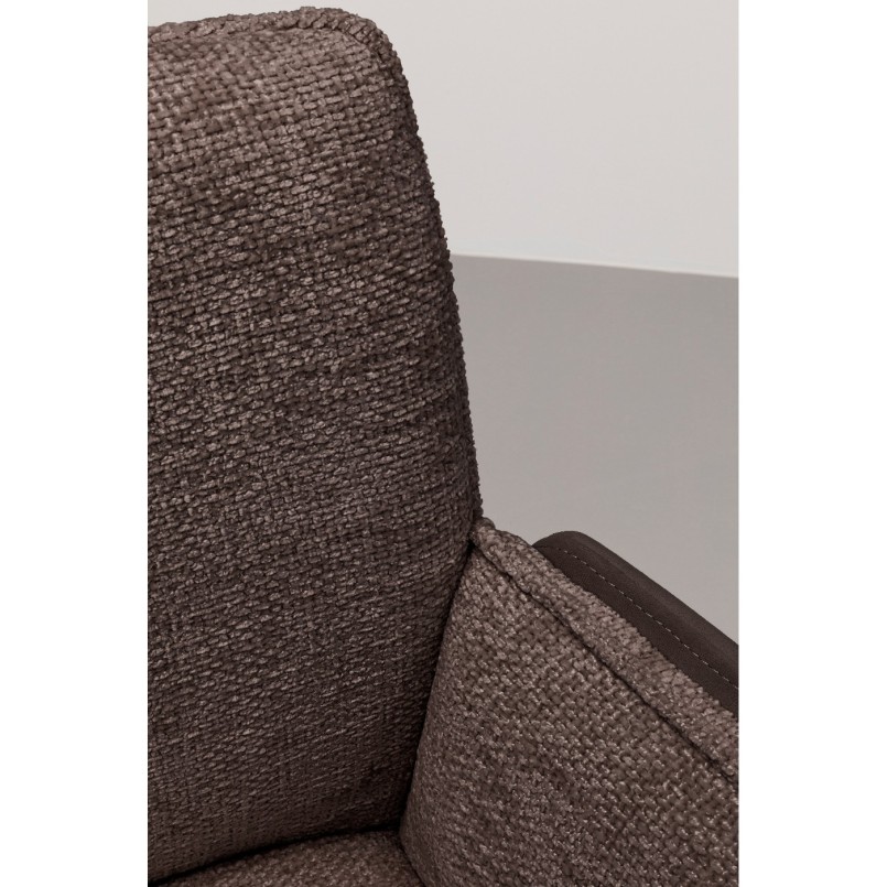 Bruine draaistoel met armleuningen - Hilla - Kare Design