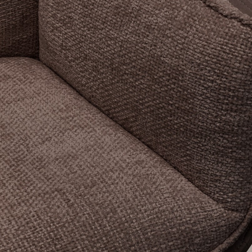 Brown Swivel Chair with Armrests - Hilla - Kare Design
