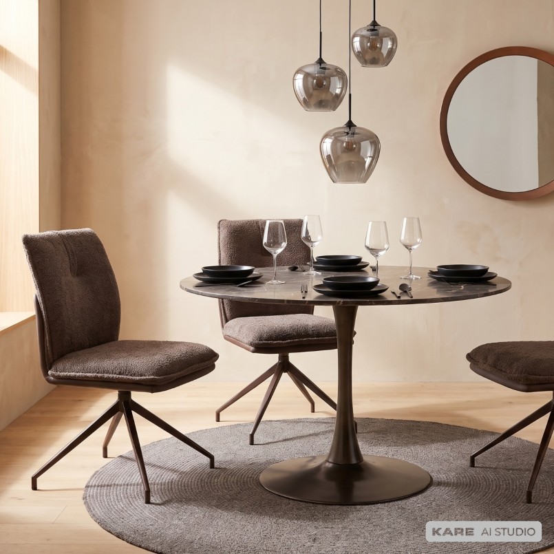 Bruine draaistoel - Hilla - Kare Design