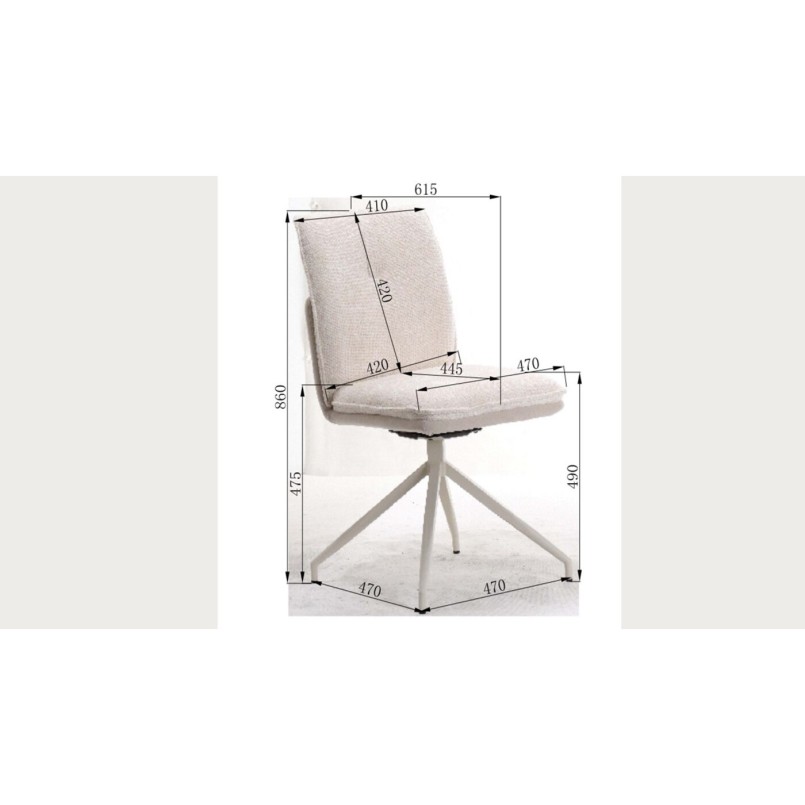 Bruine draaistoel - Hilla - Kare Design