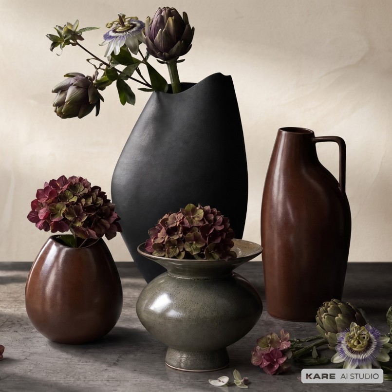 Gray Stoneware Vase - Milo - Kare Design