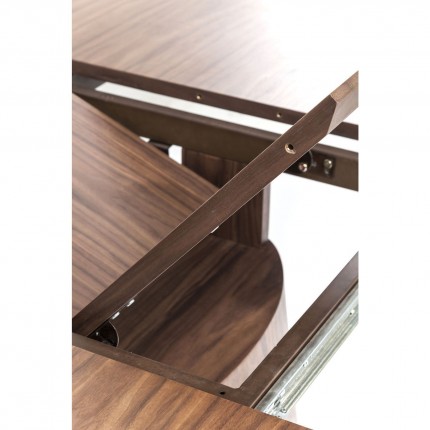Uitschuifbare eettafel Benvenuto ovaal walnoot Kare Design